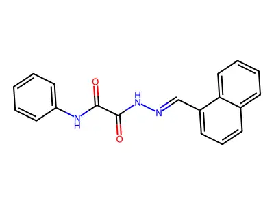 N'-(naphthalen-1-ylmethylideneamino)-N-phenyloxamide structure