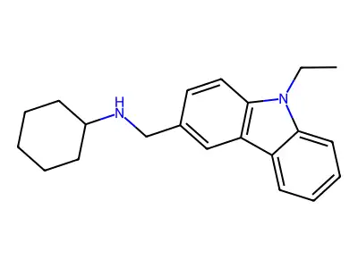 N-[(9-ethyl-9H-carbazol-3-yl)methyl]cyclohexanamine structure