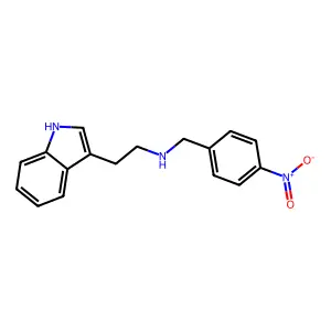 2-(1H-indol-3-yl)-N-(4-nitrobenzyl)ethanamine structure