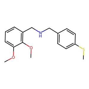 N-[(2,3-dimethoxyphenyl)methyl]-1-(4-methylsulfanylphenyl)methanamine structure
