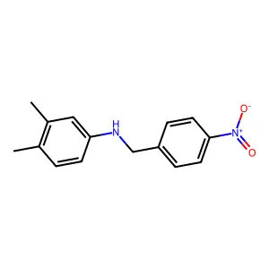 3,4-dimethyl-N-[(4-nitrophenyl)methyl]aniline structure