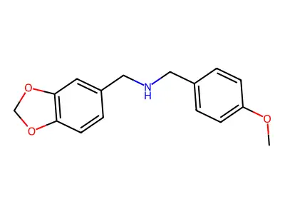 Benzo[1,3]dioxol-5-ylmethyl-(4-methoxy-benzyl)-amine structure