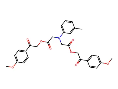 N-[2-[2-(4-Methoxyphenyl)-2-oxoethoxy]-2-oxoethyl]-N-(3-methylphenyl)glycine 2-(4-methoxyphenyl)-2-oxoethyl ester structure