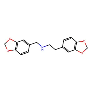 2-(1,3-benzodioxol-5-yl)-N-(1,3-benzodioxol-5-ylmethyl)ethanamine structure