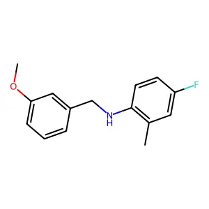 4-fluoro-N-(3-methoxybenzyl)-2-methylaniline structure