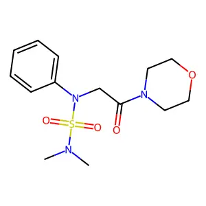2-[N-(dimethylsulfamoyl)anilino]-1-morpholin-4-ylethanone structure