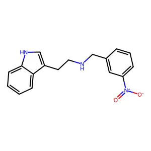 2-(1H-indol-3-yl)-N-(3-nitrobenzyl)ethanamine structure