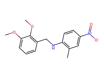 N-(2,3-dimethoxybenzyl)-2-methyl-4-nitroaniline structure
