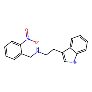 2-(1H-indol-3-yl)-N-(2-nitrobenzyl)ethanamine structure