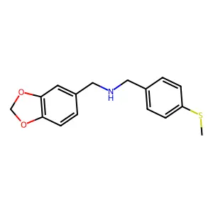 (1,3-Benzodioxol-5-ylmethyl)[4-(methylthio)benzyl]amine structure