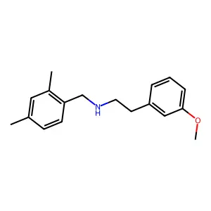N-[(2,4-dimethylphenyl)methyl]-2-(3-methoxyphenyl)ethanamine structure