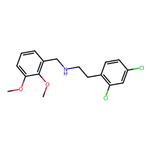 2-(2,4-dichlorophenyl)-N-[(2,3-dimethoxyphenyl)methyl]ethanamine structure