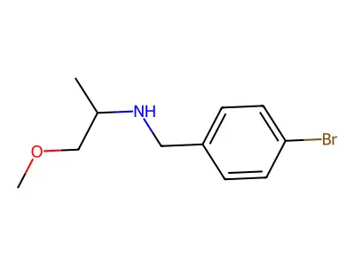 N-[(4-bromophenyl)methyl]-1-methoxypropan-2-amine structure