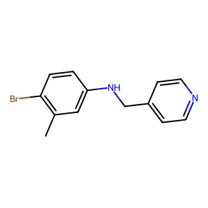 4-bromo-3-methyl-N-(pyridin-4-ylmethyl)aniline structure
