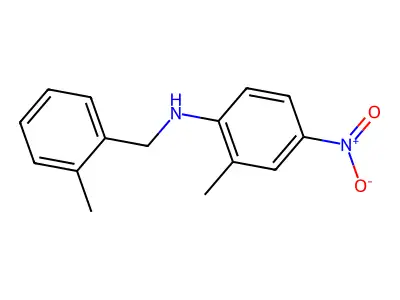 2-methyl-N-(2-methylbenzyl)-4-nitroaniline structure