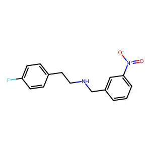 2-(4-fluorophenyl)-N-(3-nitrobenzyl)ethanamine structure