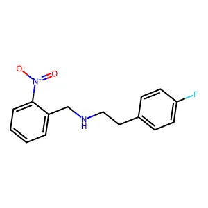 2-(4-fluorophenyl)-N-(2-nitrobenzyl)ethanamine structure