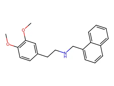 2-(3,4-dimethoxyphenyl)-N-(naphthalen-1-ylmethyl)ethanamine structure