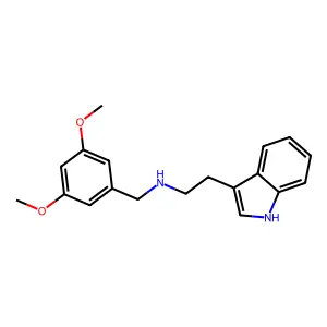 N-[(3,5-dimethoxyphenyl)methyl]-2-(1H-indol-3-yl)ethanamine structure