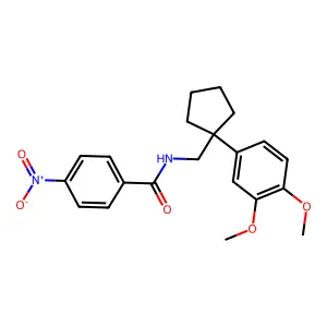 N-{[1-(3,4-dimethoxyphenyl)cyclopentyl]methyl}-4-nitrobenzamide structure
