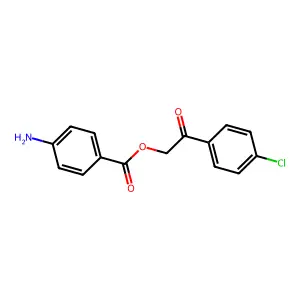 2-(4-Chlorophenyl)-2-oxoethyl 4-aminobenzoate structure
