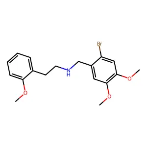 N-[(2-bromo-4,5-dimethoxyphenyl)methyl]-2-(2-methoxyphenyl)ethanamine structure