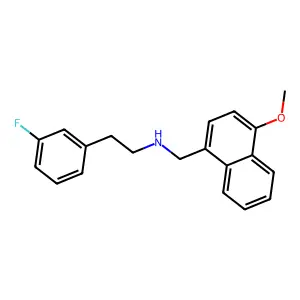 2-(3-fluorophenyl)-N-[(4-methoxynaphthalen-1-yl)methyl]ethanamine structure