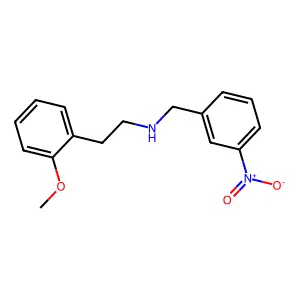 2-(2-methoxyphenyl)-N-[(3-nitrophenyl)methyl]ethanamine structure