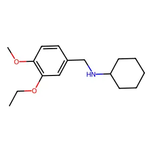N-(3-ethoxy-4-methoxybenzyl)cyclohexanamine structure