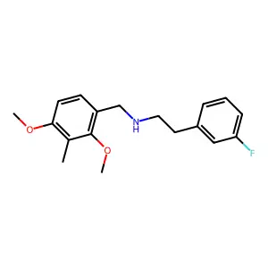 N-(2,4-dimethoxy-3-methylbenzyl)-2-(3-fluorophenyl)ethanamine structure