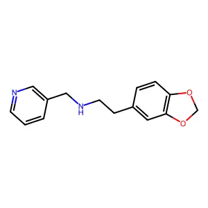 2-(1,3-benzodioxol-5-yl)-N-(pyridin-3-ylmethyl)ethanamine structure