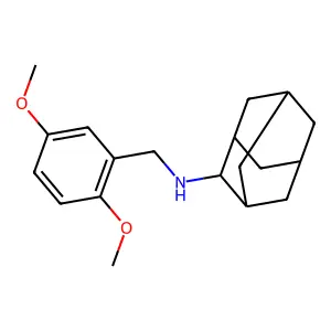 N-[(2,5-dimethoxyphenyl)methyl]adamantan-2-amine structure