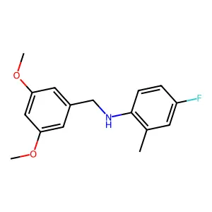 N-(3,5-dimethoxybenzyl)-4-fluoro-2-methylaniline structure