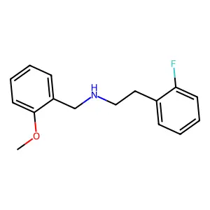 [2-(2-Fluoro-phenyl)-ethyl]-(2-methoxy-benzyl)-amine structure