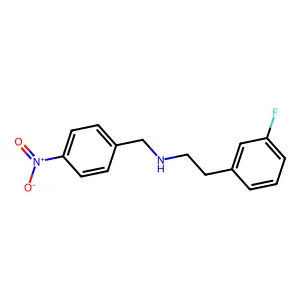 2-(3-fluorophenyl)-N-(4-nitrobenzyl)ethanamine structure