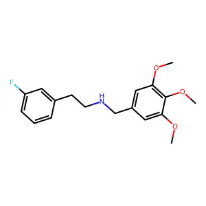 2-(3-fluorophenyl)-N-(3,4,5-trimethoxybenzyl)ethanamine structure