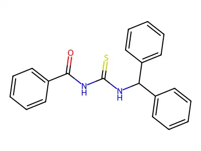 N-(benzhydrylcarbamothioyl)benzamide structure
