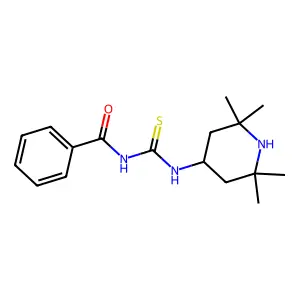 N-[(2,2,6,6-tetramethylpiperidin-4-yl)carbamothioyl]benzamide structure