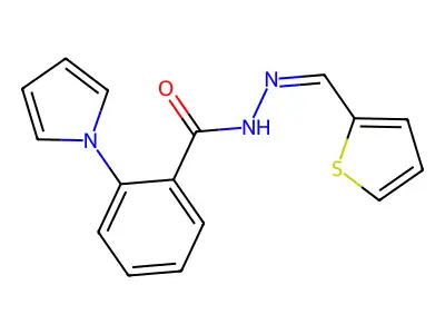 2-(1H-pyrrol-1-yl)-N'-[(Z)-2-thienylmethylidene]benzenecarbohydrazide structure