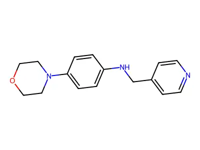 N-[4-(4-Morpholinyl)phenyl]-4-pyridinemethanamine structure
