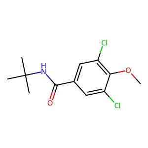 N-tert-butyl-3,5-dichloro-4-methoxybenzamide structure