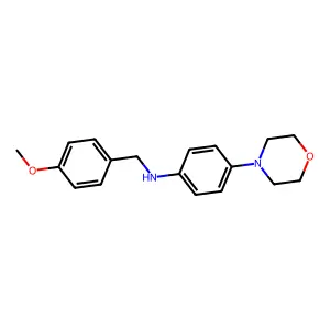 (4-Methoxy-benzyl)-(4-morpholin-4-yl-phenyl)-amine structure