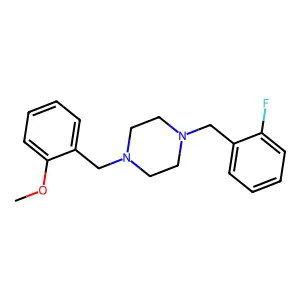 1-(2-Fluorobenzyl)-4-(2-methoxybenzyl)piperazine structure