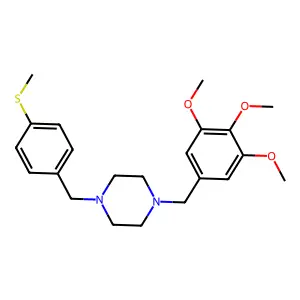 1-[4-(Methylsulfanyl)benzyl]-4-(3,4,5-trimethoxybenzyl)piperazine structure