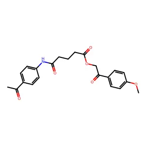 [2-(4-Methoxyphenyl)-2-oxoethyl] 5-(4-acetylanilino)-5-oxopentanoate structure