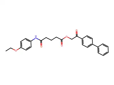 2-[1,1'-Biphenyl]-4-yl-2-oxoethyl 5-(4-ethoxyanilino)-5-oxopentanoate structure