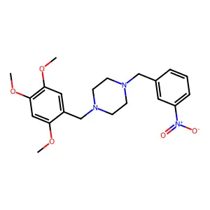 1-[(3-Nitrophenyl)methyl]-4-[(2,4,5-trimethoxyphenyl)methyl]piperazine structure