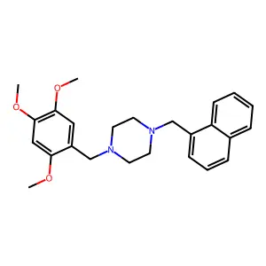 1-(Naphthalen-1-ylmethyl)-4-[(2,4,5-trimethoxyphenyl)methyl]piperazine structure