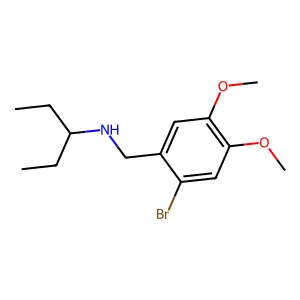 N-[(2-bromo-4,5-dimethoxyphenyl)methyl]pentan-3-amine structure