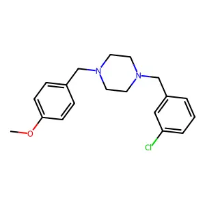 1-(3-Chlorobenzyl)-4-(4-methoxybenzyl)piperazine structure